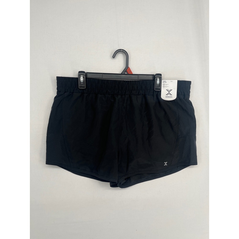 Xersion Quick-Dri Running Shorts Womens 3XL Black Brief Lined Athletic Workout